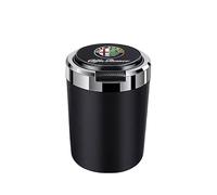 QYPLKJHG Coche Cenicero para Alfa Romeo Stelvio 2017-2022 2023, Cenicero de Cigarrillo Portátil Cenicero con Tapa Sin Humo Autoextinguible Cenicero de Acero Inoxidable Bandeja de Ceniza Desmontable