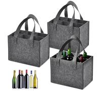 QYRDBGY 3 unidades de soporte para botellas, 6 botellas estables para hombre, bolso de fieltro para bebidas para botellas de vino, botellas de cerveza, botellas de bebidas, botellas de agua