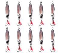 Qyrugcxs 10 Piezas 7g Spinner Spoon Trucha Señuelo de Pesca Cebo Duro Lentejuelas Ruido Paillette Cebo Artificial Pequeño Duro Lentejuelas Spinner