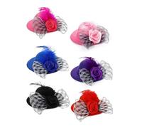 Qyrugcxs 6 Piezas Sombreros de Pollo para Gallinas Aptos para Ropa de Pollo Disfraces para Pollos Sombreros para Pollos Sombreros PequeñOs Sombreros de Animales PequeñOs