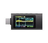 Qyrugcxs Medidor de Potencia Tipo C KWS-X1, Comprobador de Voltaje de CC, Amperímetro, Medidor de Potencia, Pantalla Digital Multifunción para Herramientas de Electricista
