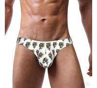 QYUHBNS Bikini elástico con estampado de cerebro de inteligencia artificial para hombre, elegante, cómodo, con cintura ancha, Negro, S