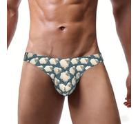 QYUHBNS Bikini elástico con estampado de oveja para hombre, elegante, cómodo con cintura ancha, Negro, 3XL