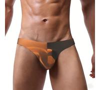 QYUHBNS Calzoncillos de bikini elásticos con estampado de dunas de arena, elegantes y cómodos con cintura ancha para hombre, Negro, 3XL