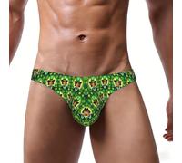 QYUHBNS Calzoncillos de bikini elásticos con estampado Happy St Patrick's Day para hombre, elegantes y cómodos con cintura ancha, Negro, XL