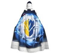 QYUHBNS Capa unisex de longitud completa con estampado artístico de hockey sobre hielo, disfraz de carnaval, para fiestas, cosplay