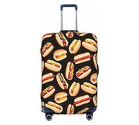 QYUHBNS Fun Food Hot Dogs - Funda elástica para maleta, lavable, ligera, a la moda (S-XL), Black, S