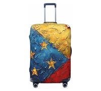QYUHBNS Funda elástica para maleta con estampado de bandera de Venezuela, lavable, ligera, a la moda (S-XL), Black, M