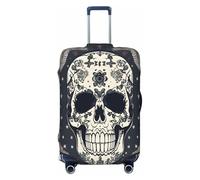 QYUHBNS Funda elástica para maleta de yoga y estampado de flores, lavable, ligera, a la moda (S-XL), Black, M