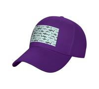 QYUHBNS - Gorro deportivo unisex con estampado de tiburón ligero para entrenamientos y uso casual en verano, Morado (, talla única