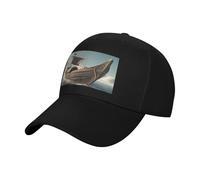 QYUHBNS Gorro unisex con estampado de barco vikingo vikingo, ligero, para deportes al aire libre, para entrenamientos y uso casual en verano, Negro, Talla única