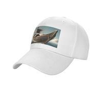 QYUHBNS Gorro unisex con estampado de barco vikingo vikingo, ligero, para deportes al aire libre, para entrenamientos y uso casual en verano, blanco, Talla única
