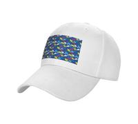 QYUHBNS Gorro unisex con estampado de tiburón, ligero, para deportes al aire libre, para entrenamientos y uso casual en verano, blanco, Talla única