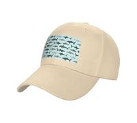 QYUHBNS Gorro unisex con estampado de tiburón, ligero, para deportes al aire libre, para entrenamientos y uso casual en verano, beige, Talla única