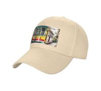 QYUHBNS Gorro unisex con estampado de tranvía de Lisboa, ligero, para deportes al aire libre, para entrenamientos y uso casual en verano, beige, Talla única