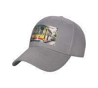 QYUHBNS Gorro unisex con estampado de tranvía de Lisboa, ligero, para deportes al aire libre, para entrenamientos y uso casual en verano, gris, Talla única