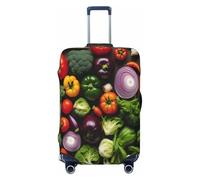 QYUHBNS Introducción de varios vegetales funda elástica para maleta, lavable, ligera, a la moda (S-XL), Black, S