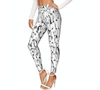 QYUHBNS Leggings elásticos con estampado de multitud de pingüinos para mujer, estilo informal, opacos, Negro, 3XL
