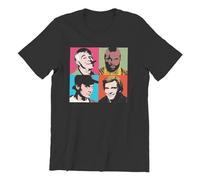 QYUIPEXE Men The A-Warhol Team T Shirt Mashup TV 80s Hanniba Black M