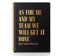 QYUVK As For Me And My Team We Will Get It Done 160 Pages Blank Spiral Notebook, Team Appreciation Gifts for Employee Coworker, Employee Thank You Present, Best Team Gifts for Team Mate Coworker