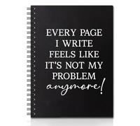 QYUVK Every Page I Write Feels Like It's Not My Problem 160 Pages Blank Spiral Notebook, Funny Sayings Journal for Coworker Friend Boss, Retirement Appreciation Gifts for Men Women Coworker