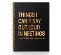 QYUVK Things I Can't Say Out Loud In Meetings 160 Pages Blank Spiral Notebook, Office Humor Gifts for Coworker Women Men, Journal for Employee Colleague, Welcome Gifts for New Employee