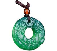 QYVHGJUAB Collar con colgante de jade, joyería unisex piedras preciosas talladas a mano for hombres y mujeres