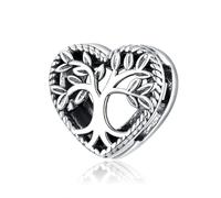 QYYZTHX Family Love Heart Clip Charm Genuine 925 Sterling Silver Compatible with Reflexions Bracelet Reflections