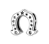 QYYZTHX Horse Shoe Clip Charm Lucky Genuine 925 Sterling Silver Compatible with Reflexions Bracelet Reflections