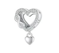 QYYZTHX Infinity Love Heart Clip Charm Genuine 925 Sterling Silver Compatible with Reflexions Bracelet Reflections