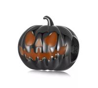 QYYZTHX Luminous Pumpkin Charm Bead Glow In The Dark Halloween Genuine 925 Sterling Silver Compatible with Bracelet