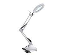 QYYZTQY 1 Set LED Magnifying Glass Light Task Lights Desk Multi Function Lamp Facial Magnifying Lamp Magnifying Glasses for Hobbies Magnifying Reading Lamp LED Desk Lamp Wrought Iron White