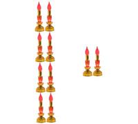 QYYZTQY 10 Pcs Buddhist Hall Candle Light LED Lights for Temple Chinese Buddha Candle LED Candle Buddhist Hall Decoration Wok Vintage Decor Chinese Traditional Candle Lamps Plastic
