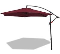 QYYZTQY /10FT Garden Parasol, Patio Cantilever Umbrella, Outdoor Hanging Sun Shade Canopy with Crank Handle & Height Adjustable for Garden Backyard Pool,3 Green