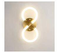 QYYZTQY 10W LED Wall Lamp 3 Color, Flush Mount Wall Lights, Copper and Acrylic Wall Sconces Lighting Fixture for Bedroom, Hallway, Living Room, TV Wall, Bedside