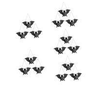 QYYZTQY 15 Pcs Bat Chandelier Halloween Bat Modeling Light Upholstery Trim Adorn Decorative Night Lamps LED Nightlight Lantern Decor Tabletop Decor LED Chandelier Bat Night Light Plastic
