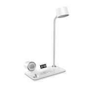 QYYZTQY 15W Wireless Charging Bedside Desk Light LED Bluetooth Speaker Electronic Clock Bedroom Desk Lamp Touch Writing Desk Studio Table Lamp Club Vanity Lighting Fixture