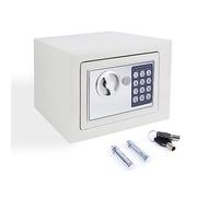 QYYZTQY 16L Drop Box Safebox for Home, Electronic Security Safe with Digital Keypad Emergency Overide Key, Fireproof and Waterproof/White/4.6L