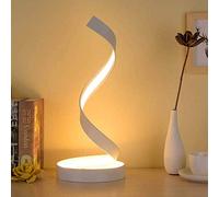 QYYZTQY 18W LED Spiral Table Lamp Fashion Bedroom Bedside Aluminum Alloy Acrylic Desk Light 48 19cm White Warm Elegant Soft Eye Protection (Color : Warm Light)