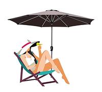 QYYZTQY 2.7m/8.85ft Outdoor Garden Umbrella,Tiltable Patio Umbrellas,Large Market Table Parasol,4 Colors,UV Protection,with 8 Strong Ribs
