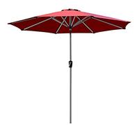 QYYZTQY 2.7m Balcony Parasol Garden Outdoor Patio Umbrella,Suitable for Terrace Backyard Swimming Pool Good (Red A)