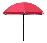 QYYZTQY 2.7M Garden Parasol Sun Shade Outdoor Umbrella 8 Sturdy Ribs with Crank Tilt Mechanism for Lawn, Deck, Patio and Balcony (Rosso)