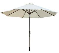 QYYZTQY 2.7M Garden Parasol Sun Shade Outdoor Umbrella Sturdy Ribs with Crank Tilt Mechanism for Lawn, Deck, Patio and Balcony,3 Dark Green (1 White)