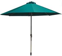 QYYZTQY 2.7M Garden Parasol Umbrell,Waterproof Patio Umbrella Sun Parasol,Outdoor Beach with Crank Handle Tilt Function,3 Wine Red (1 Dark Green)