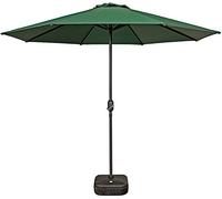 QYYZTQY 2.7M Iron Garden Sun Shade Patio, Parasol Base, with Handle Crank Outdoor Umbrella Canopy, Wine Red, Off White, Khaki (Dark Green 270cm)