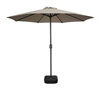 QYYZTQY 2.7M Iron Garden Sun Shade Patio, Parasol Base, with Handle Crank Outdoor Umbrella Canopy, Wine Red, Green, Off White,