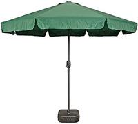 QYYZTQY 2.7M Iron Garden Sun Shade Patio, Parasol Base, with Handle Crank Outdoor Umbrella Canopy, Wine Red, Off White, Khaki (Green2 270cm)