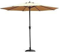 QYYZTQY 2.7M Sunshade Round Parasol Table Umbrella, 38mm Iron Pole, with 8 Sturdy Ribs Garden Patio Beach Market Outdoor Umbrellas Canopy (D)