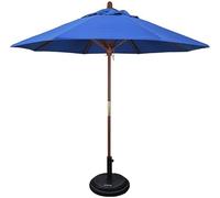 QYYZTQY 2.7m Wooden Parasol Patio Sunshade Protection Outdoor,Outdoor Sun Shade Straight Rod Table Umbrella,Market Umbrella for Lawn, Garden, Deck, Backyard, Pool,