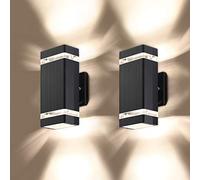 QYYZTQY 2 Pack LED Square Up and Down Lights Outdoor Wall Light,Body in Aluminum Waterproof Outdoor Wall Lamps,3000k 5W with Certificate ETL